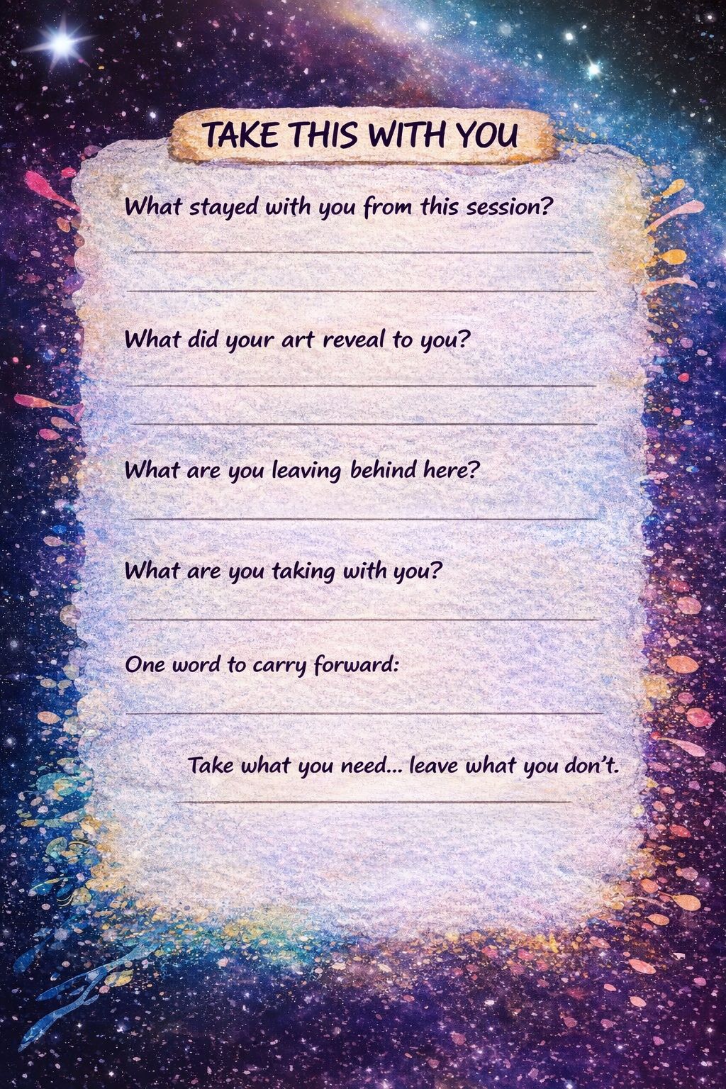 Art Gossip Workbook - Create Through It. Heal Through It (Digital Download) 14.99