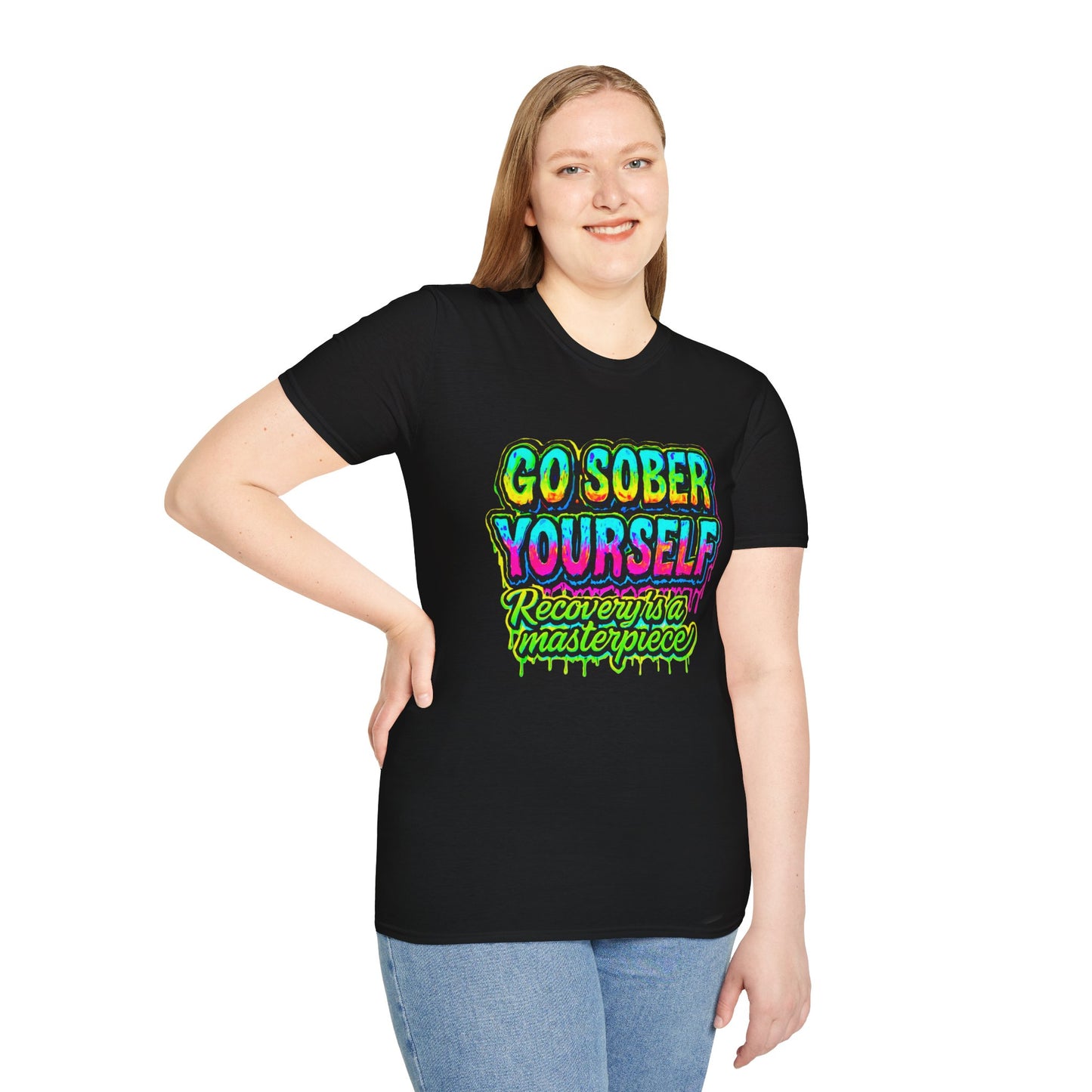 Go Sober Yourself Tee "Recovery Is a Masterpiece"