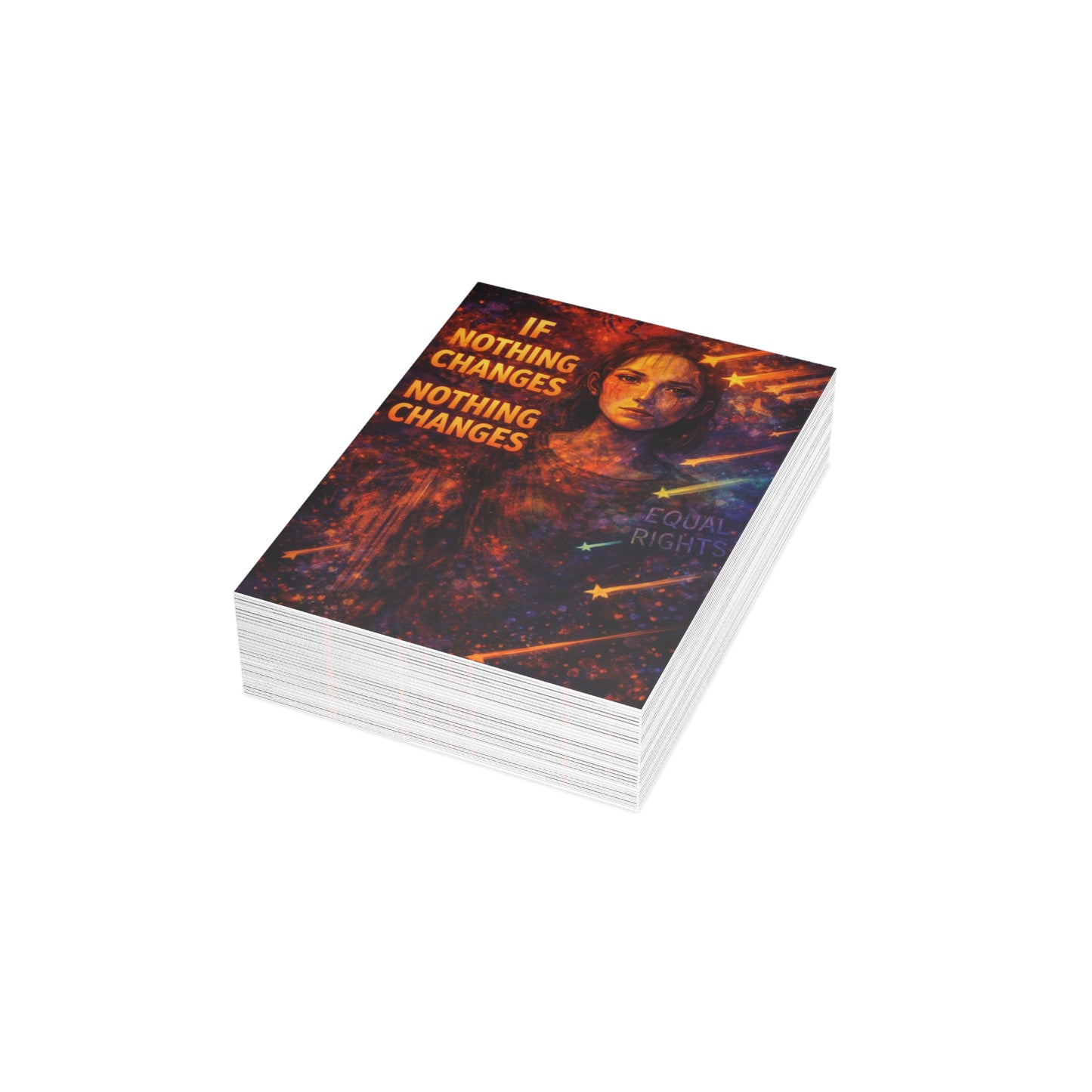 Greeting Cards — Rainbow 'Cardsward' & 'If Nothing Changes Nothing Changes' Equality Art Cards (1/10/30/50 pcs)