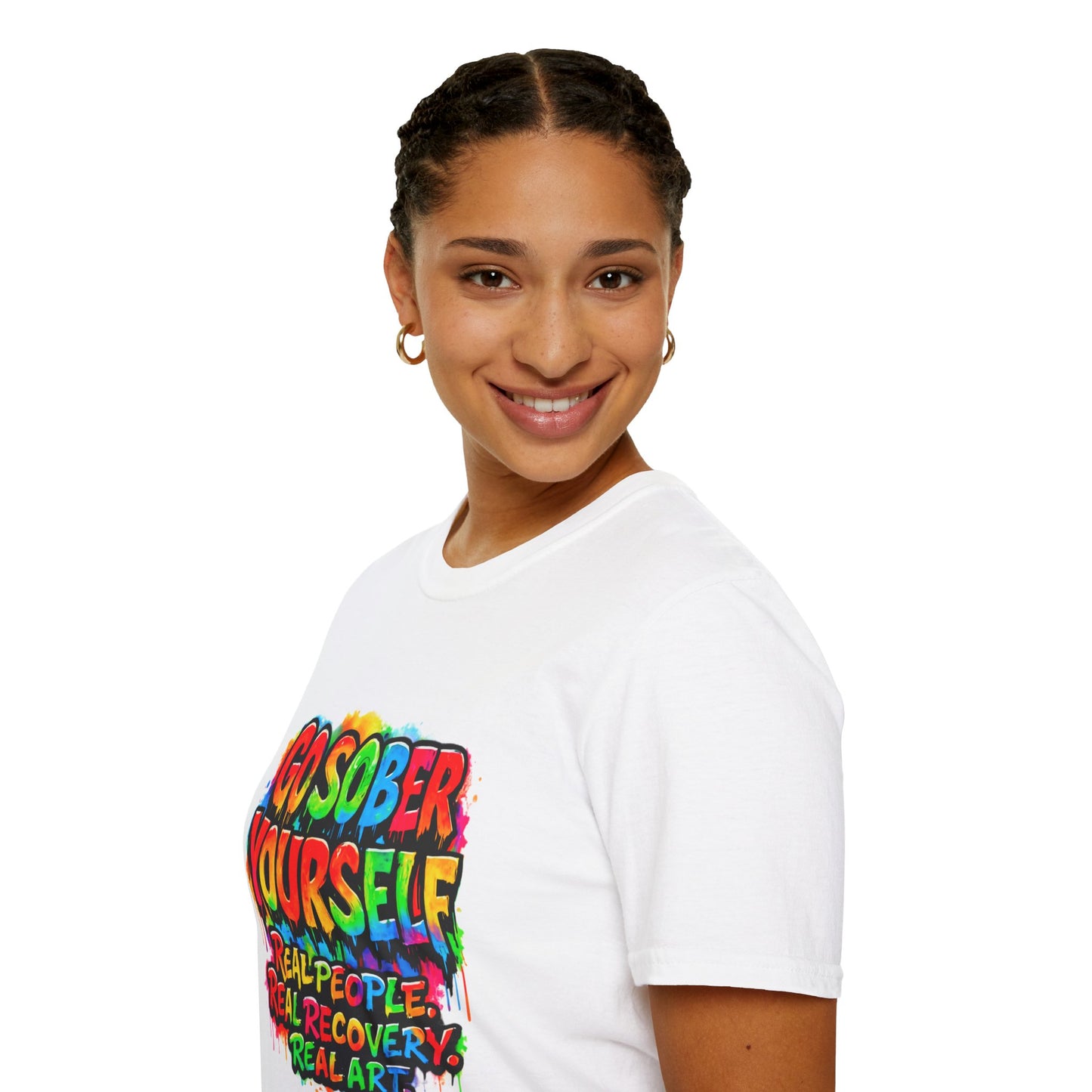 Go Sober Yourself Tee "Real People, Real Recovery, Real Art"