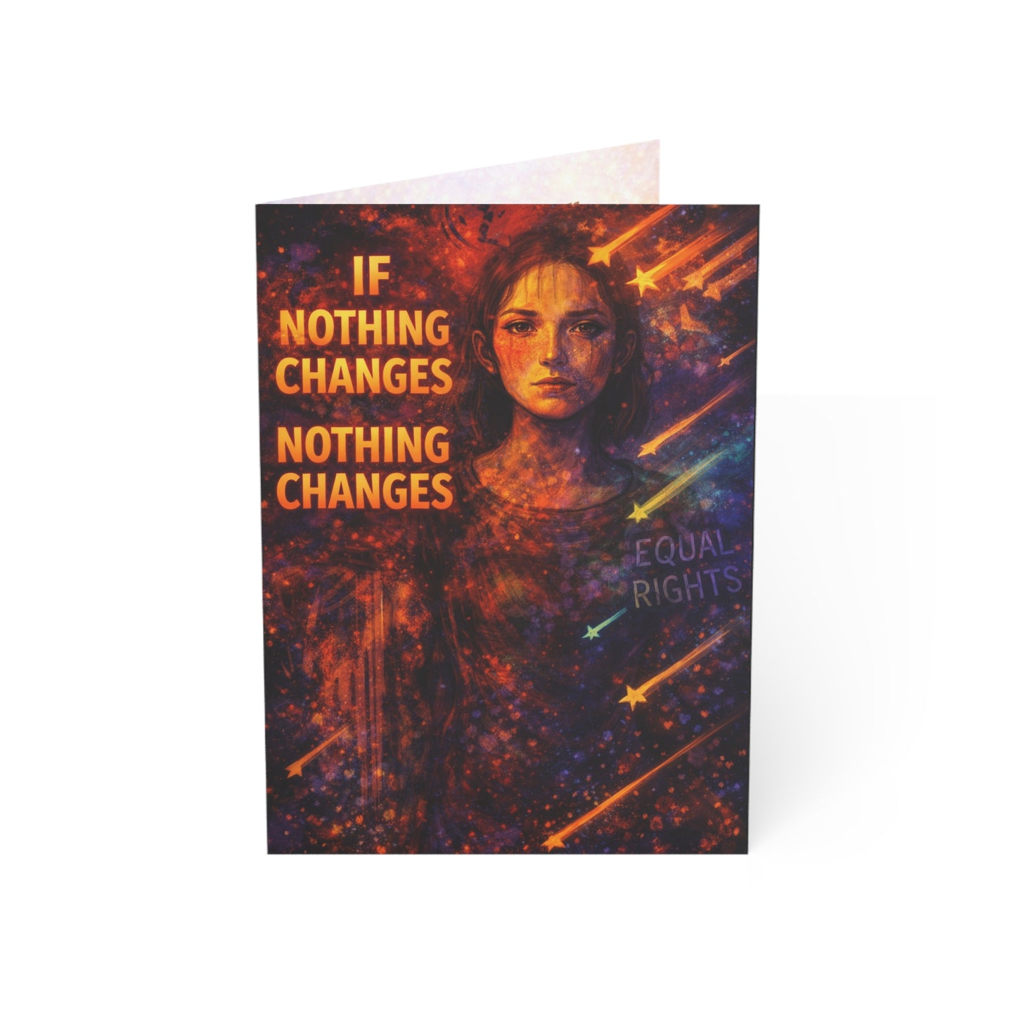 Greeting Cards — Rainbow 'Cardsward' & 'If Nothing Changes Nothing Changes' Equality Art Cards (1/10/30/50 pcs)