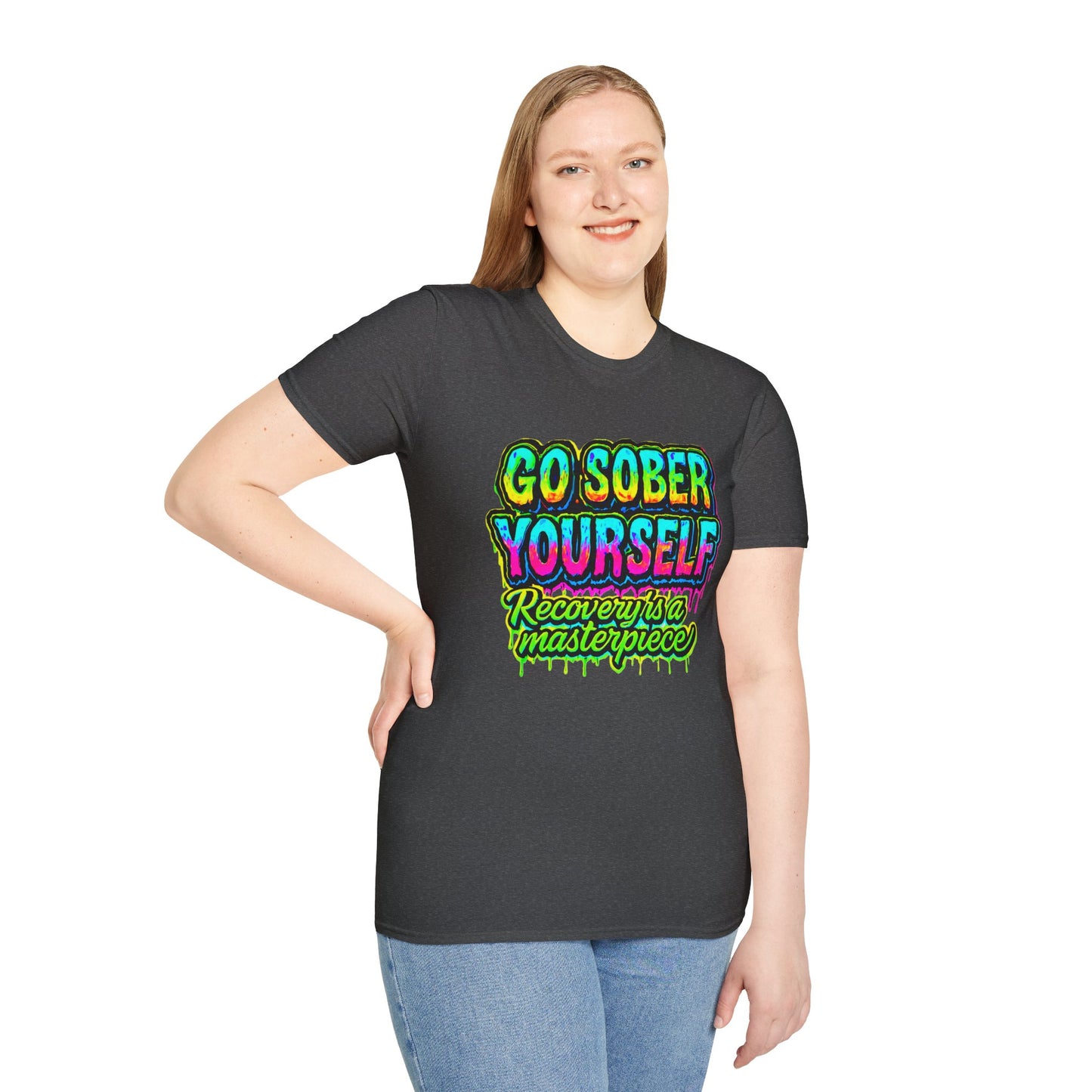 Go Sober Yourself Tee "Recovery Is a Masterpiece"