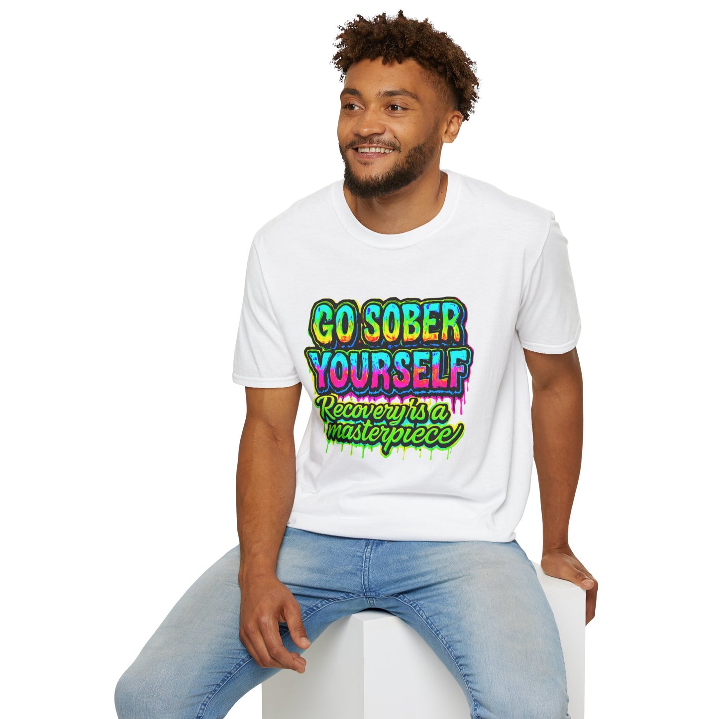 Go Sober Yourself Tee "Recovery Is a Masterpiece"