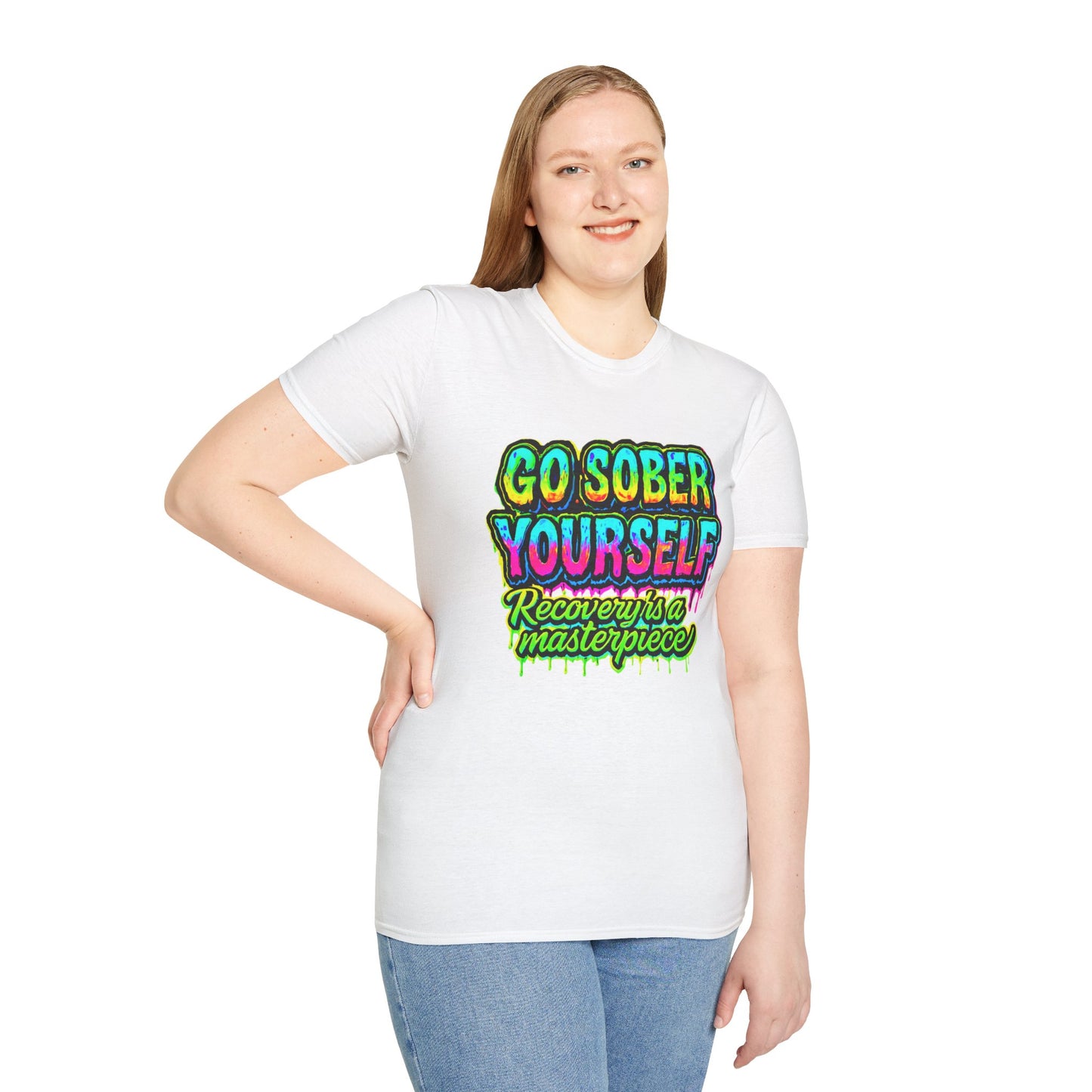 Go Sober Yourself Tee "Recovery Is a Masterpiece"