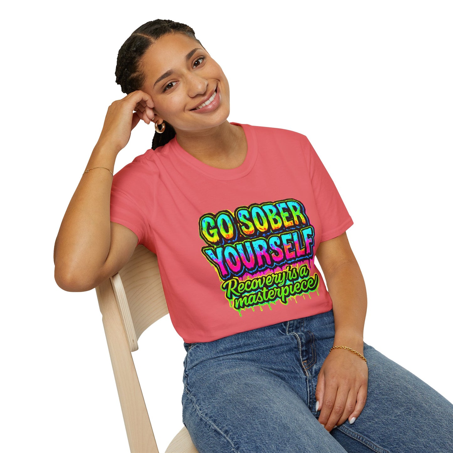 Go Sober Yourself Tee "Recovery Is a Masterpiece"