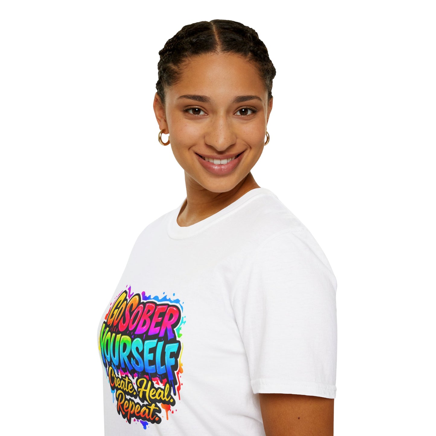 Go Sober Yourself Tee "Create Heal Repeat"