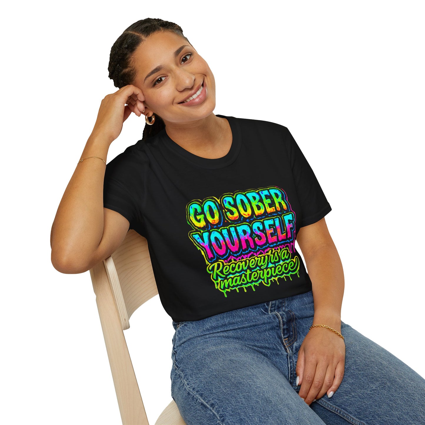 Go Sober Yourself Tee "Recovery Is a Masterpiece"