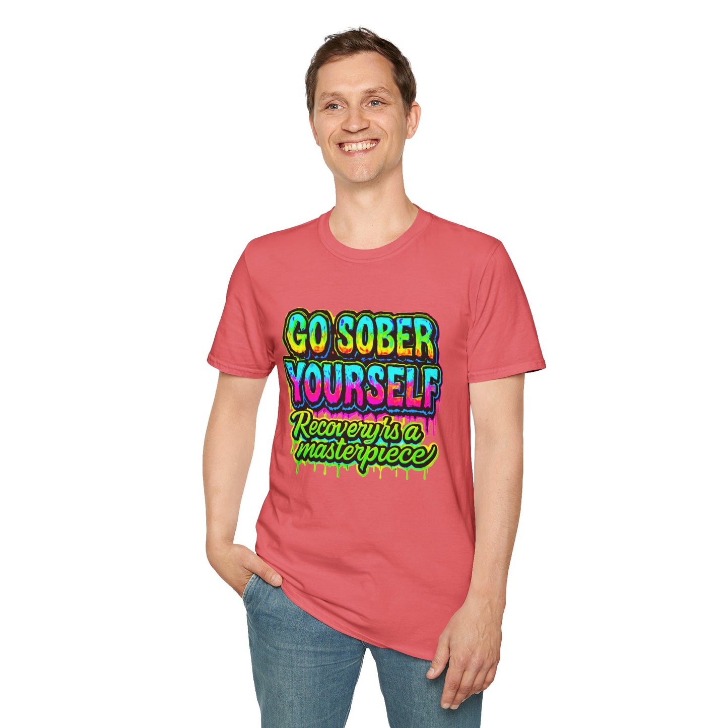 Go Sober Yourself Tee "Recovery Is a Masterpiece"
