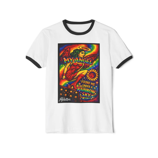 My Angel Found Me Under a Rainbow Sky Tee