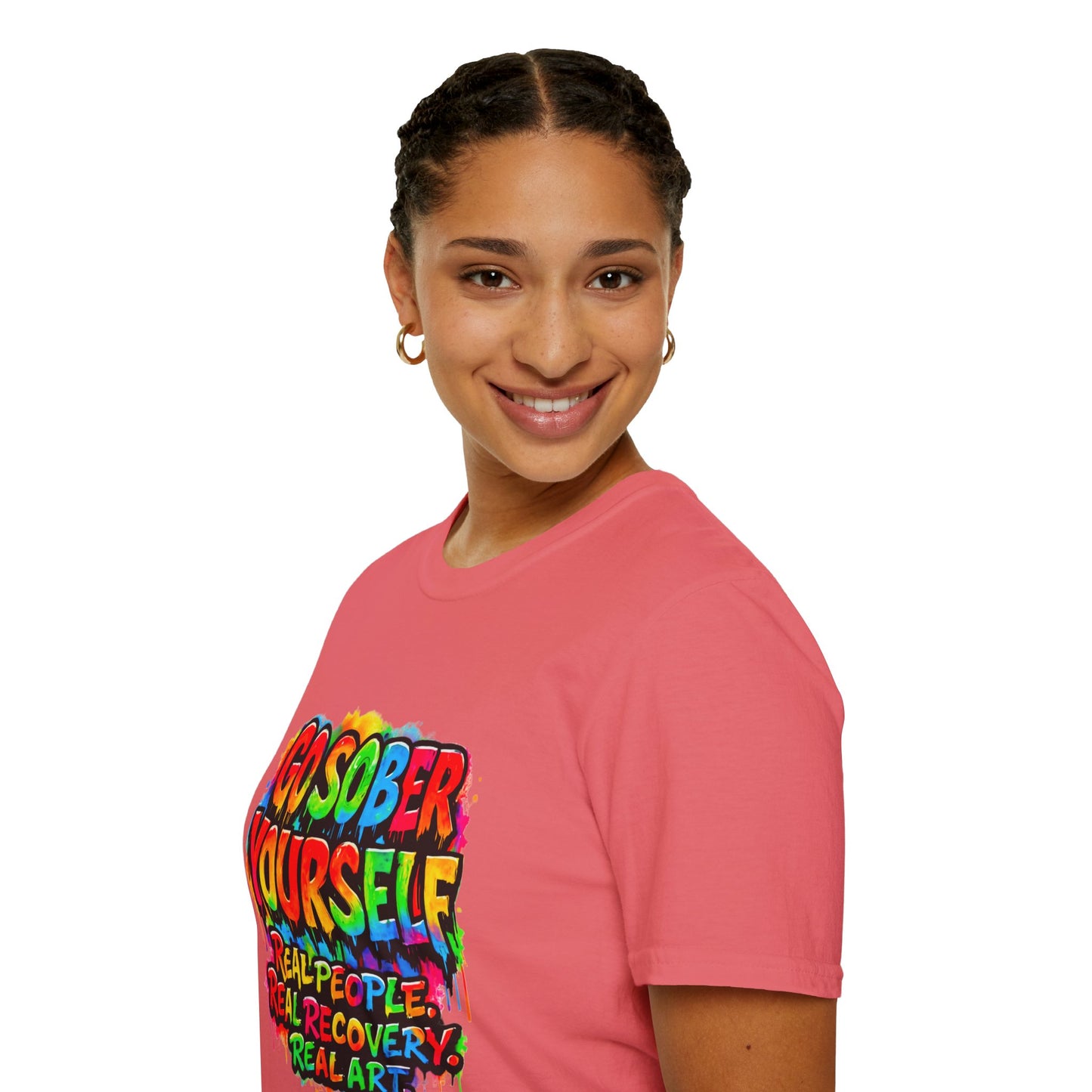 Go Sober Yourself Tee "Real People, Real Recovery, Real Art"