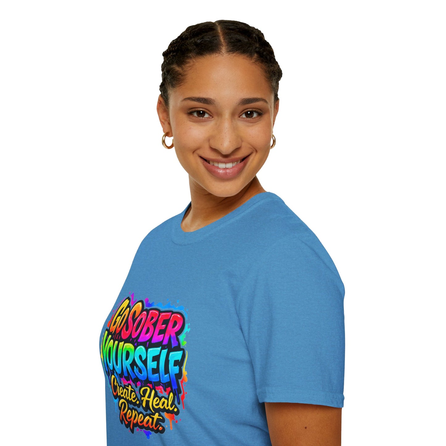Go Sober Yourself Tee "Create Heal Repeat"
