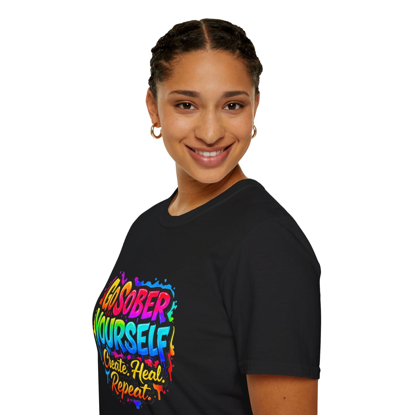 Go Sober Yourself Tee "Create Heal Repeat"