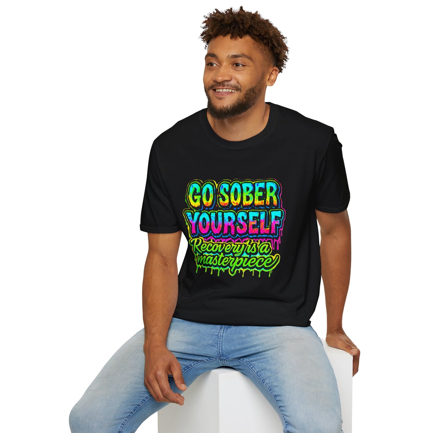 Go Sober Yourself Tee "Recovery Is a Masterpiece"
