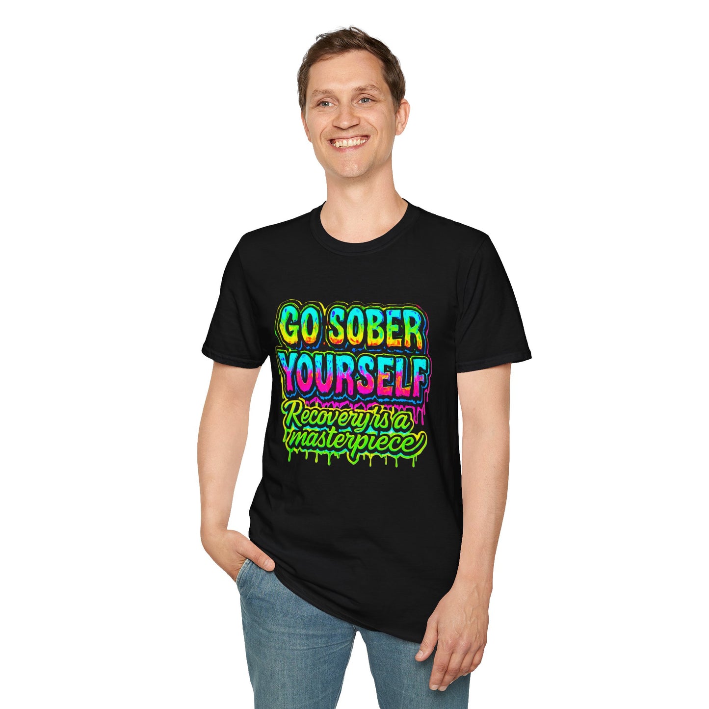 Go Sober Yourself Tee "Recovery Is a Masterpiece"