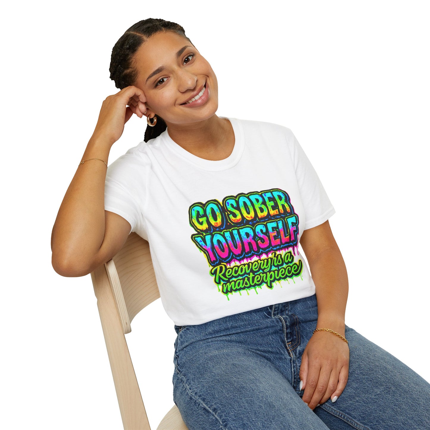 Go Sober Yourself Tee "Recovery Is a Masterpiece"