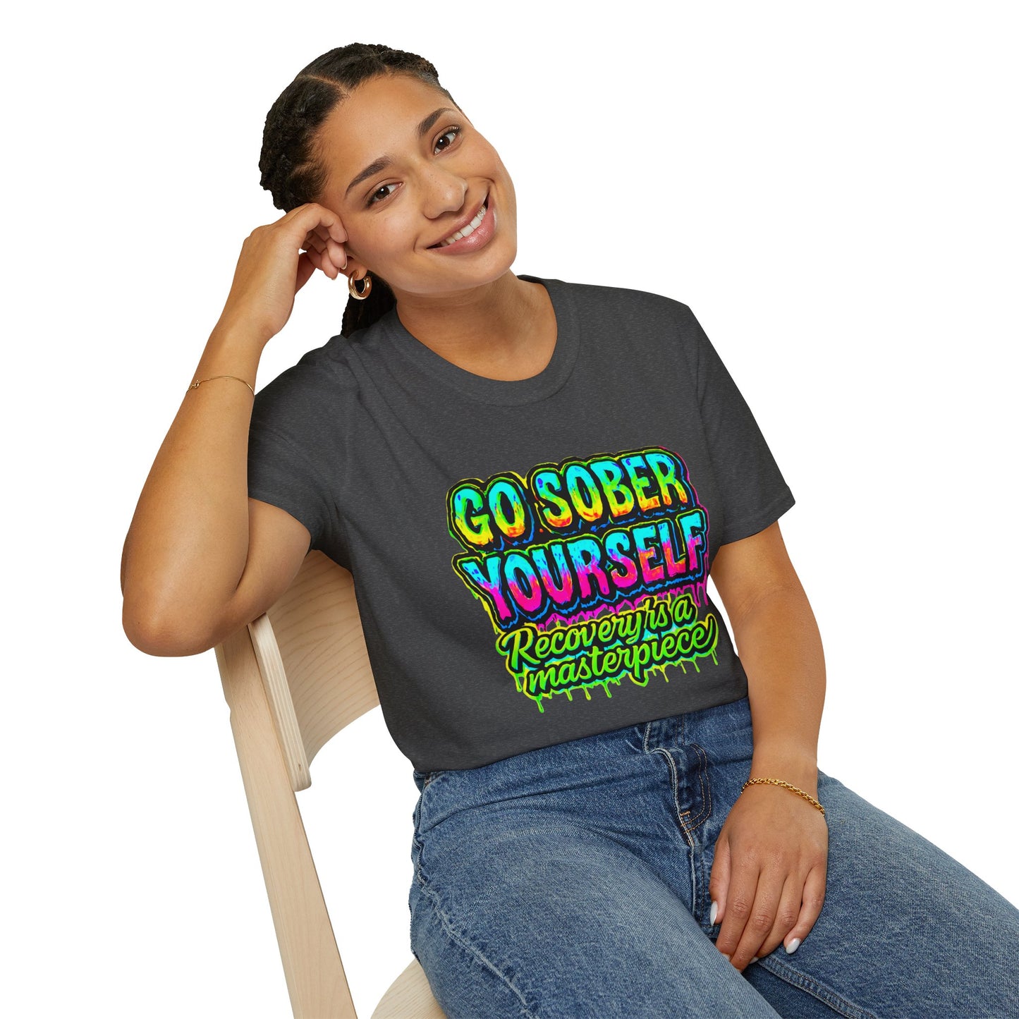 Go Sober Yourself Tee "Recovery Is a Masterpiece"