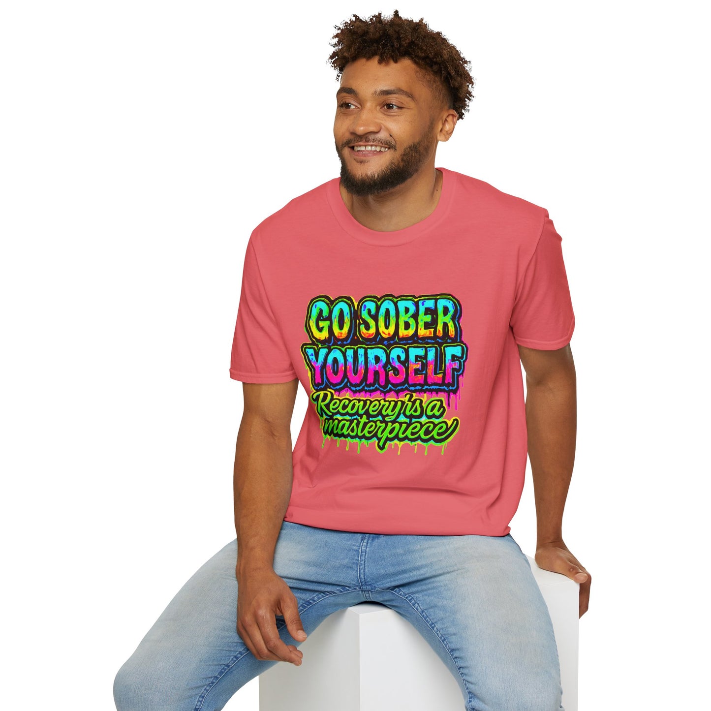 Go Sober Yourself Tee "Recovery Is a Masterpiece"